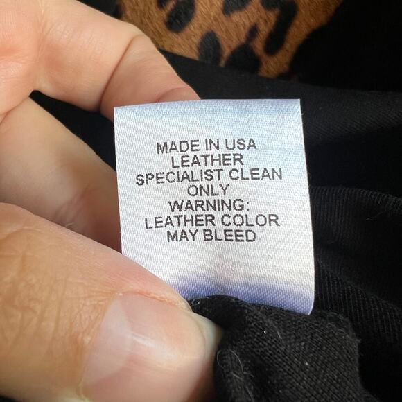 Mason Black Leopard Calf Hair Stripe Crew Neck Sweater - Picture 6 of 6